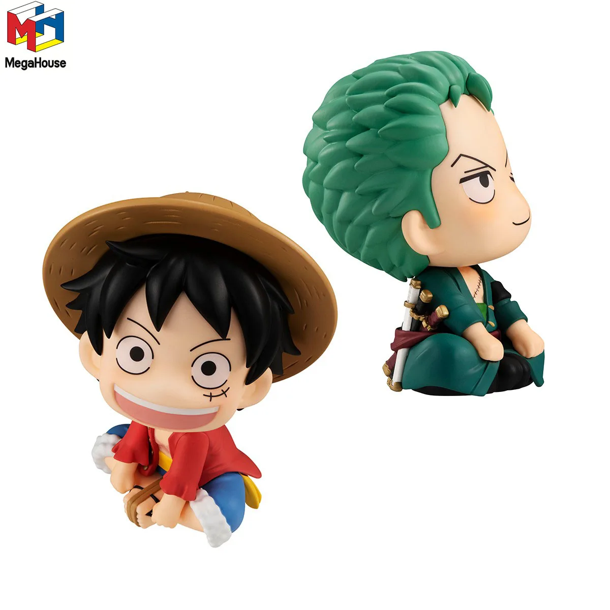 11cm in Stock Original  MegaHouse Look Up ONE PIECE Roronoa Zoro Monkey D. Luffy Anime Figure Action Figure Model Decoration