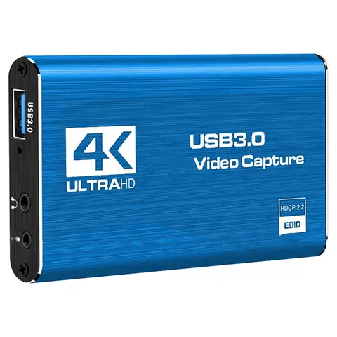 4K HDMI-Compatible USB 3.0 Video Capture Card 1080P 60FPS HDTV Camera Recording Box 60Hz for OBS Capturing Game Audio Mic Live
