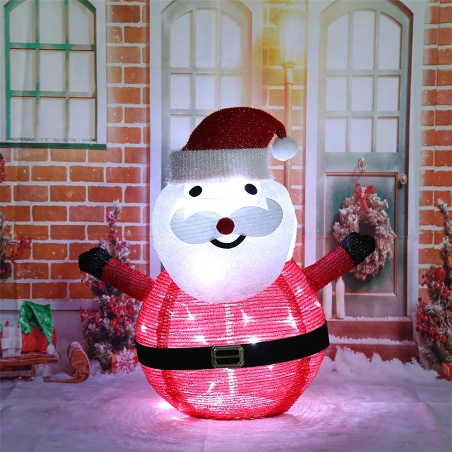 2024 New Santa Claus Snowman Fairy Lights Lantern Outdoor Waterproof Lawn Garden Lights for Party Wedding Christmas Decorations