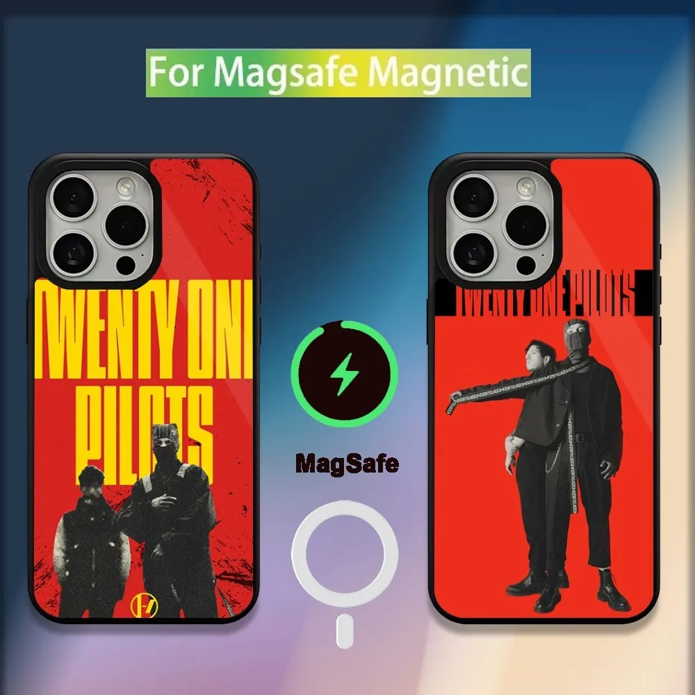 

T-Twenty One Pilots Phone Case For iPhone 16,15,14,13,12,11,Plus,Pro,Max,Mini Magsafe Magnetic Wireless Charging