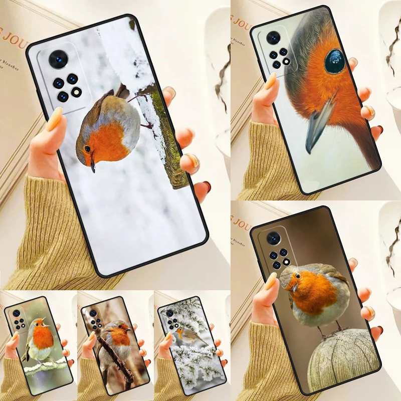 Garden Birds Robin Case For Samsung Galaxy S24 Plus S23 S20 S21FE Lite S22 Ultra Note 20 S8 S9 S10 Phone Coque