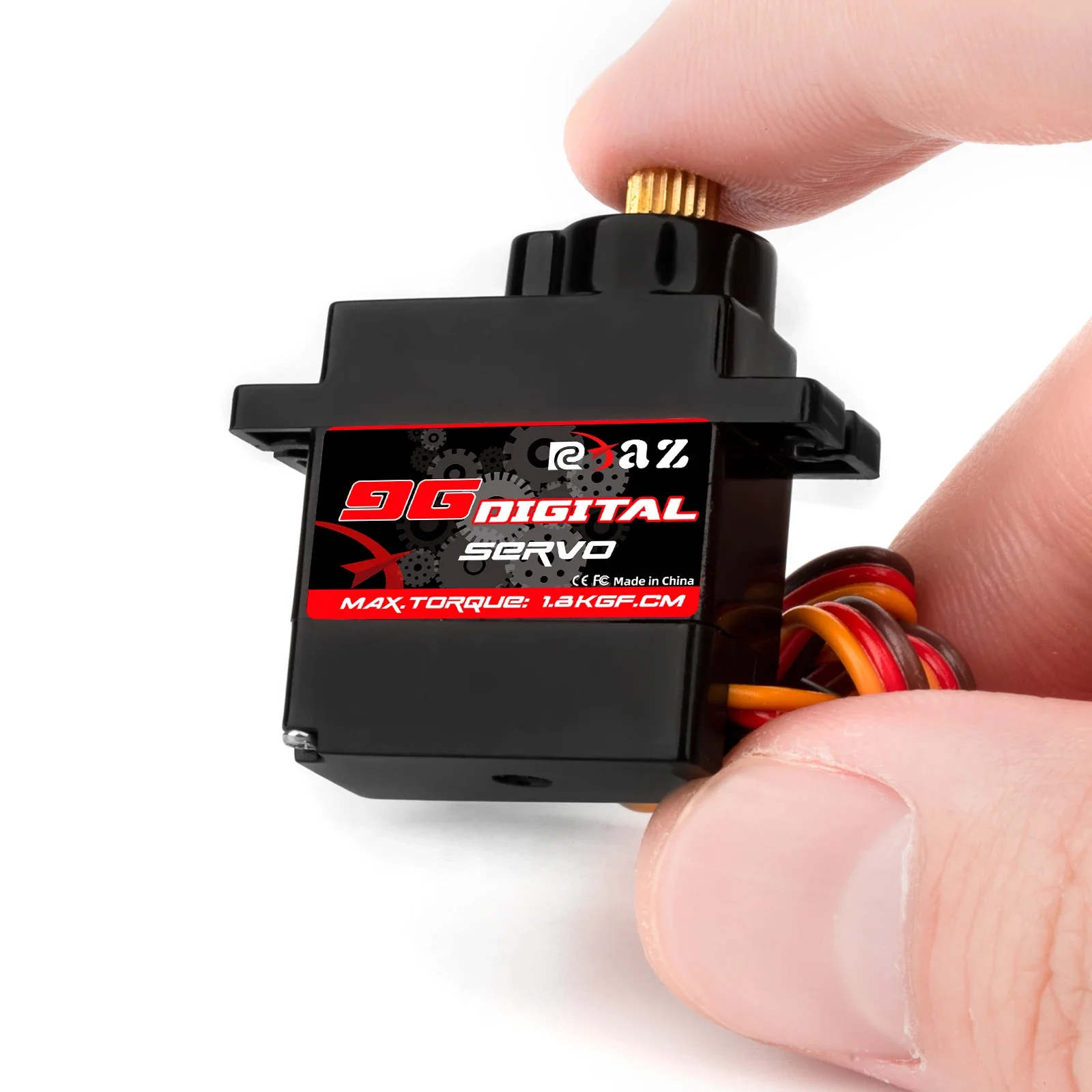 RCXAZ 9 g Kunststoff/Eisen/Kupfergetriebe 1,6 kg digitales Servo für RC Starrflügelflugzeug Roboter Auto Boot Kanalflugzeug kleiner Servomotor – Detail 16