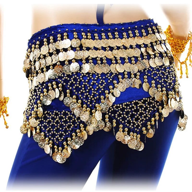 تخصيص المرأة الجديدة الكبار ملابس رقص البطن الخصر سلسلة معلقة عملة ممارسة وشاح الخصر زي مسابقة الرقص الهندي #5