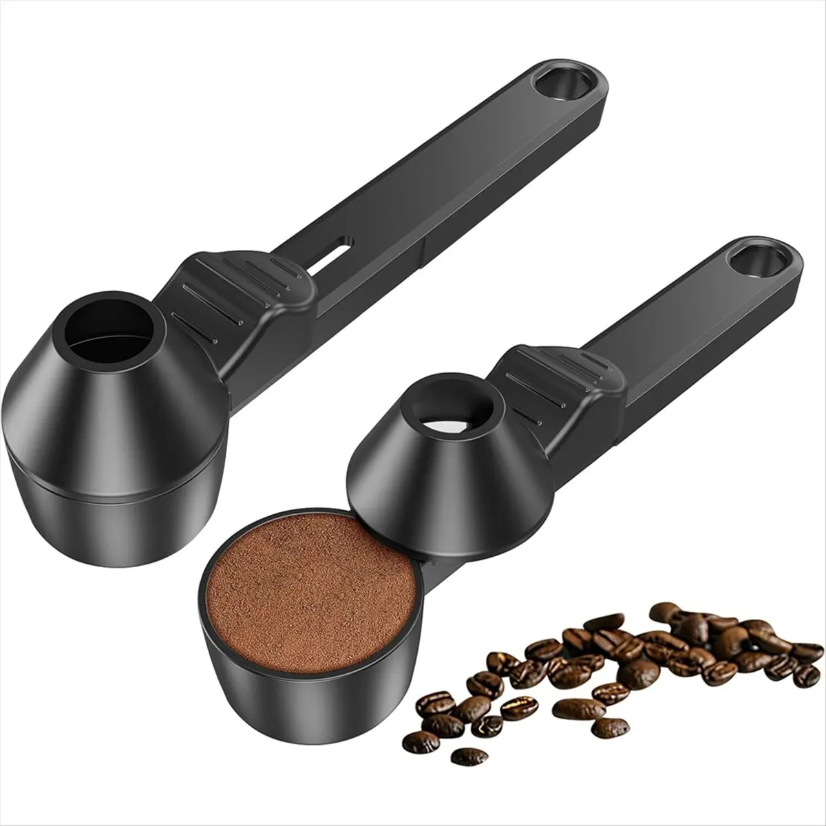 ABZT 2pcs Coffee Scoop & Funnel for Reusable K Cup Refillable Coffee Pods, Coffee Measuring Spoon 2 Tablespoon