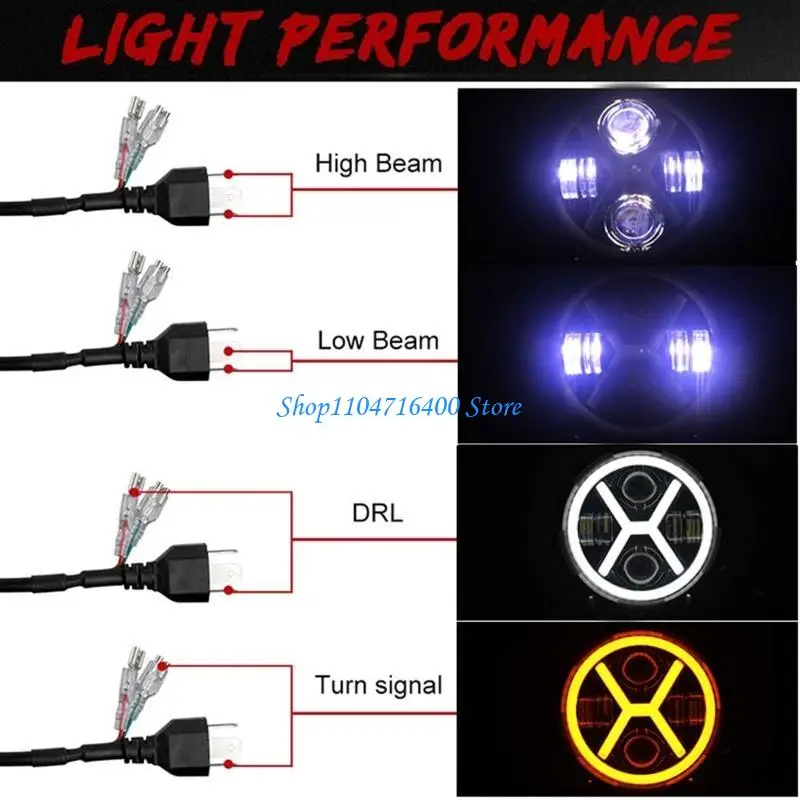

y1gd 7 Inch Modified Car Headlights LED Dome Lights Spoltlight for Off-road for Wran