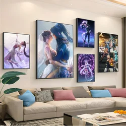 1pc Soul Land Poster Stickers Art Wall Murals Decor Game Room Decor Gifts Kawaii HD Painting Cat Cars