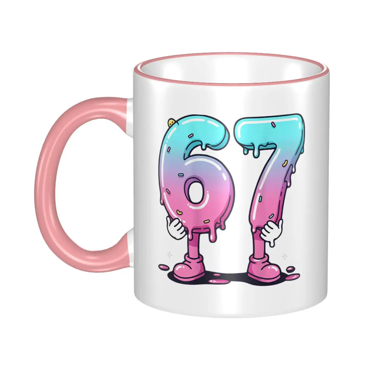 

67 Ice Cream Drip Six Seven Meme Merch Coffee Mug Fun Cup Gifts
