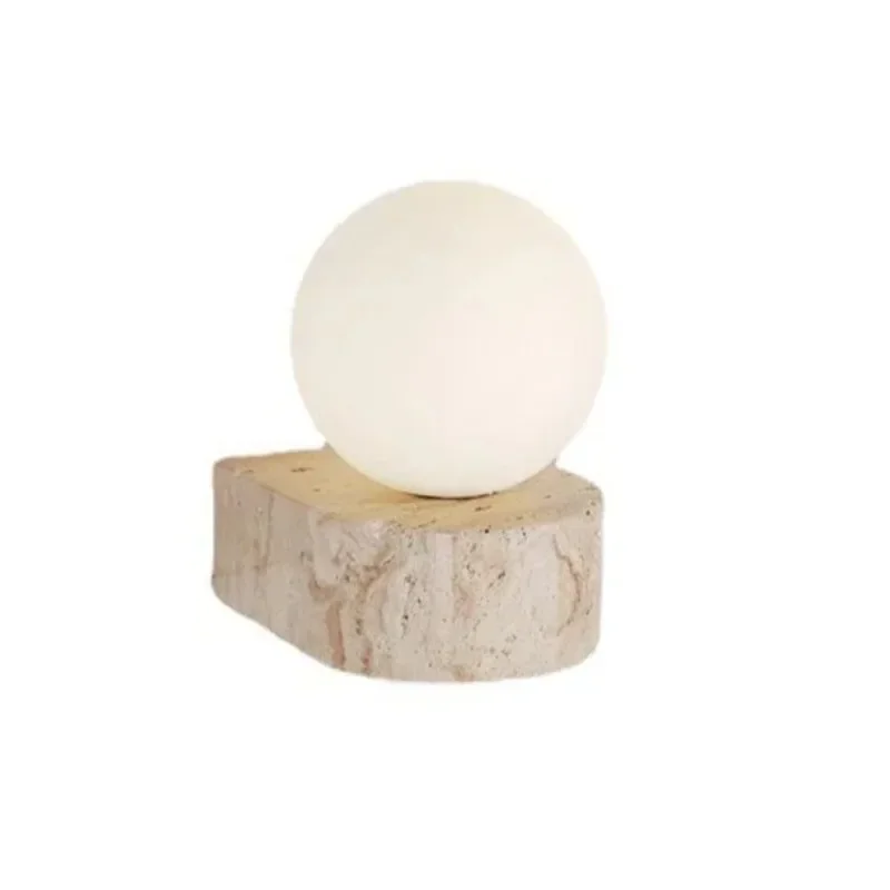 

Modern Mini LED Wall Light White Glass G9 Bulb Natural Stone For Bedroom Stairs Aisle Dropshipping