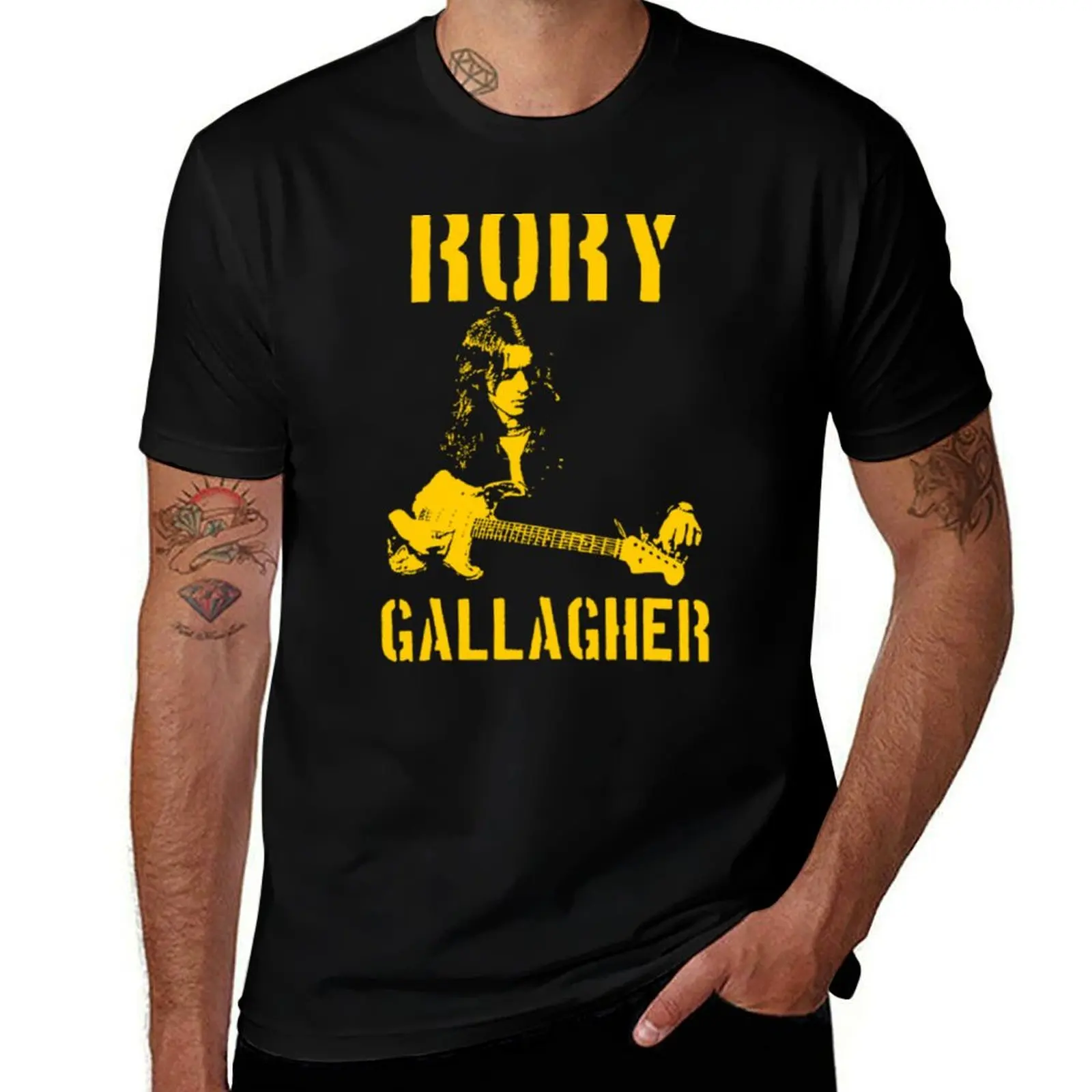Rory Gallagher T-Shirt Basic Crew Neck Short Sleeve Top