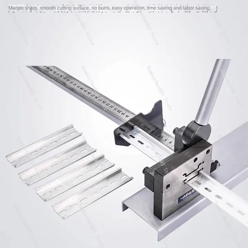 C45 Multifuntional Din Rail Cutter Din Rail Cutting Tool Easy Cut with Measure Gauge Double Wire Guide Cutting Machine