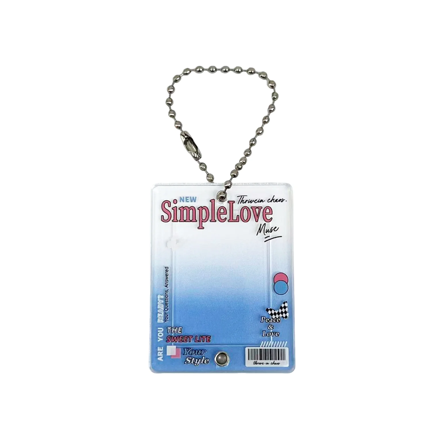 Photo Storage Keyring  Acrylic Keychain Slide-In Frame Lightweight Photo Frame Keychain For Purse Personalized Accessory