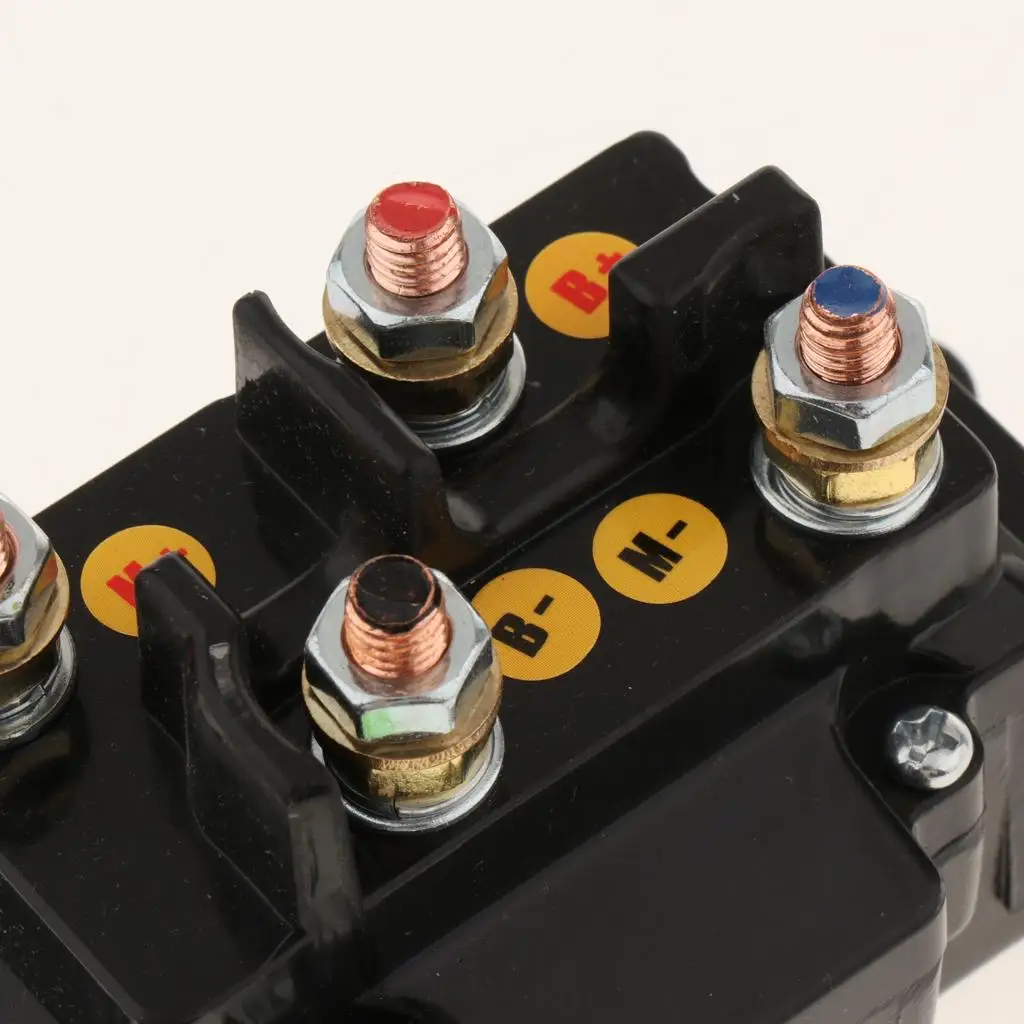 Universal Winch Hoist Solenoid Contactor Strong Metal Reversing Relay for 12V 4x4 UTV ATV System