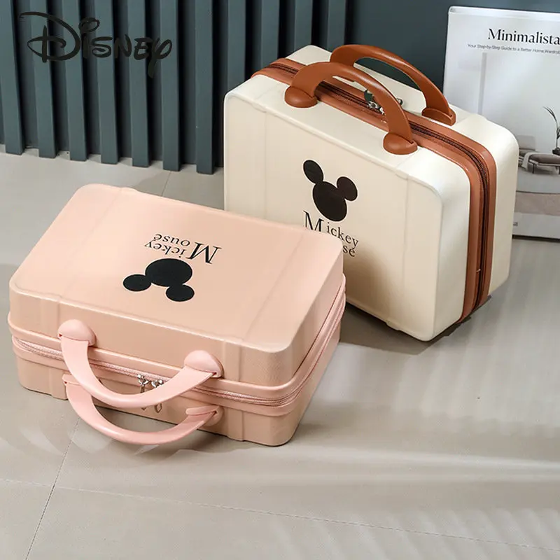 Disney Mickey New Short Distance Travel Case Fashionable High Quality Handheld Makeup Bag Cartoon Cute Luggage Storage Box