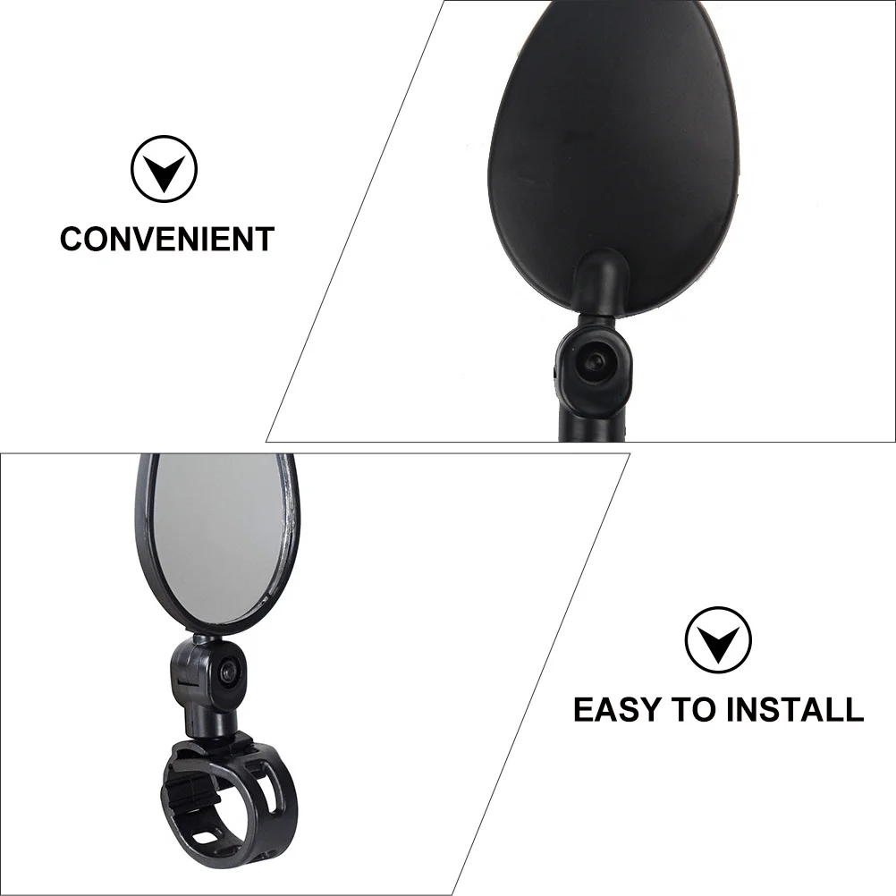 

2Pcs Bike Mirror Rearview Professional Durable Cycling Accessory Handlebar Mount Rear View Mirror Safer Ride Useful Mirrors