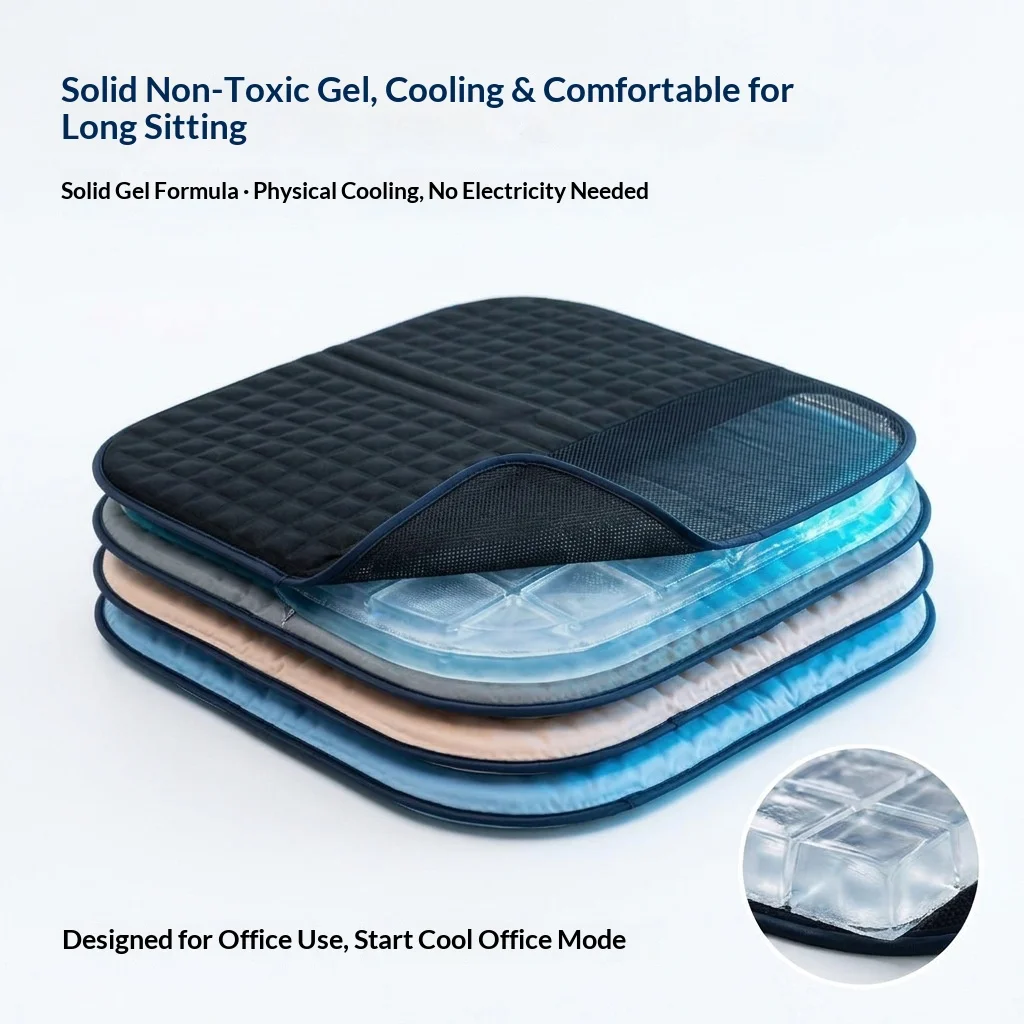 Multi color universal cooling sitting pad superior air permeable layout stable bottom layer fit light commercial vehicle private sedan office home daily rest cushion