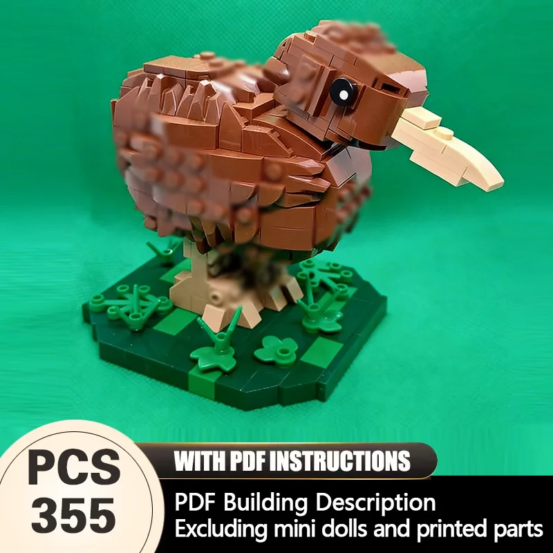 

Creators Animal Series Model MOC Building Bricks Kiwi Bird Modular Technology Gifts Holiday Assemble Children Toys Suit