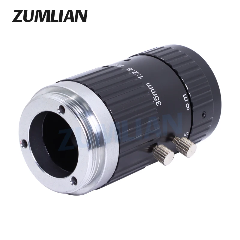 

ZUMLIAN 10MP Camera Lens 35mm Prime Lens 2/3'' C-Mount High Resolution F2.8-16 Wide depth of field for Industrial Cameras