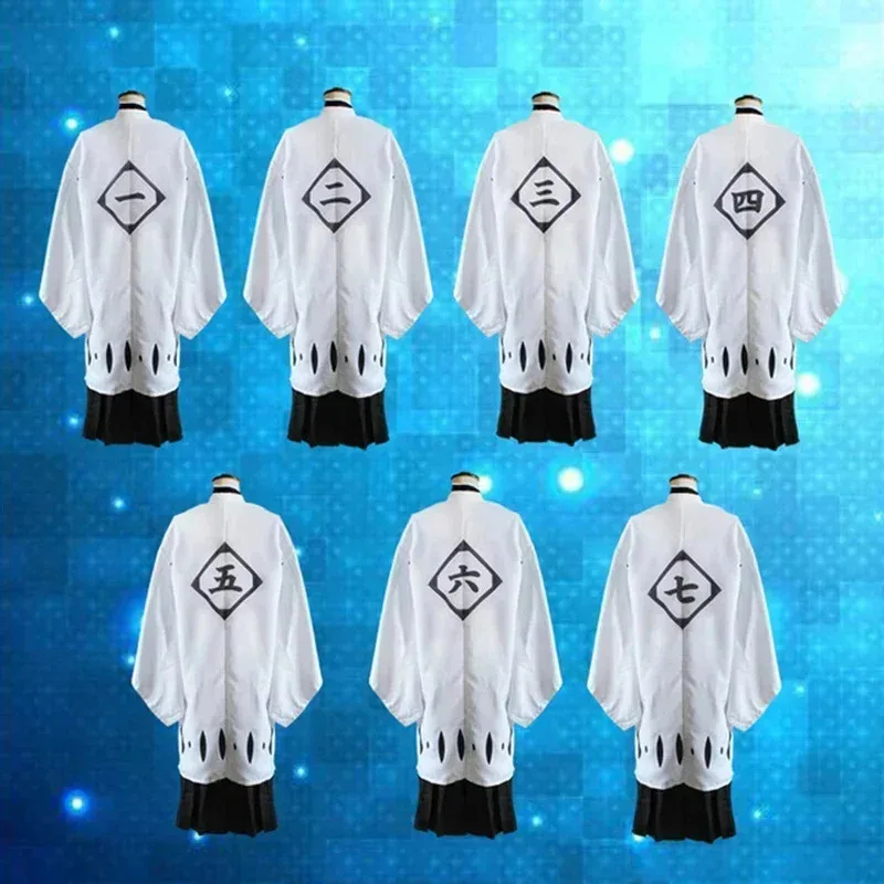 COSZTKHP No.13 disfraz de Cosplay Haori blanco lejía capa de capitán capa de manga corta/larga disfraz de fiesta de Carnaval de Halloween