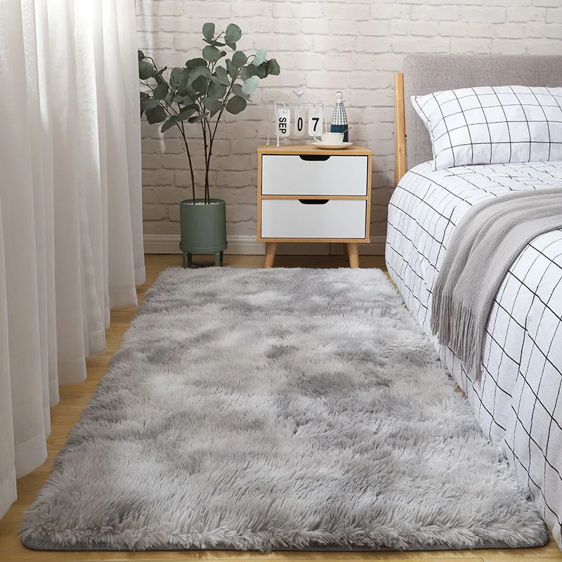 Modern Wind Silk Wool Rugs Bedroom Living Room Bedside Rugs Fluffy and Comfortable Not Easy to Lose Hair sheep wool Rugs New