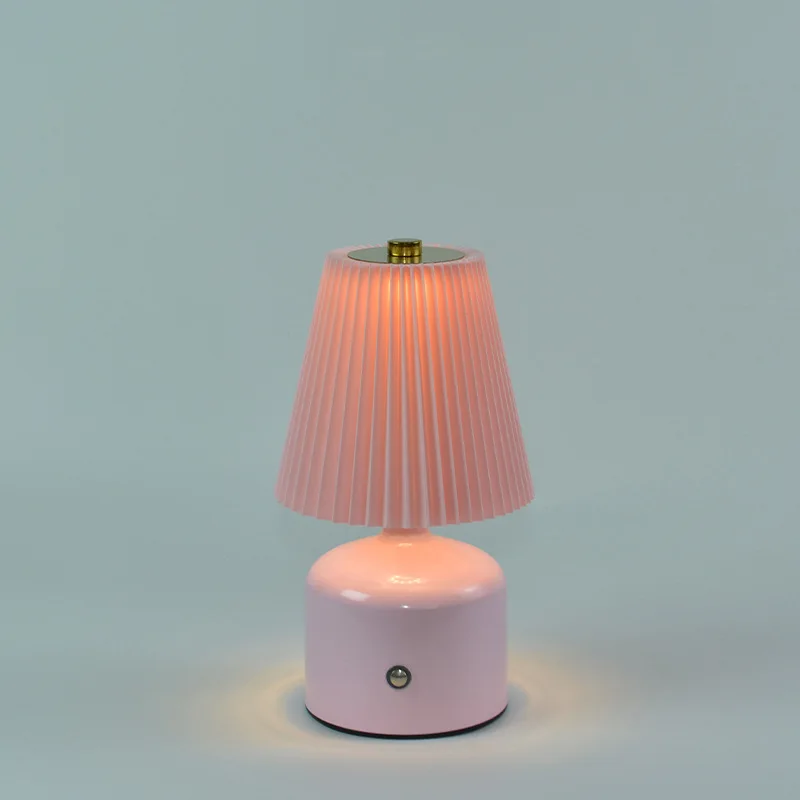 KFV Bedlamp, Slaapkamer Sfeerlamp, Stoffen Lampenkap, LED Bureaulamp, Verstelbare Helderheid, Kamerdecoratie