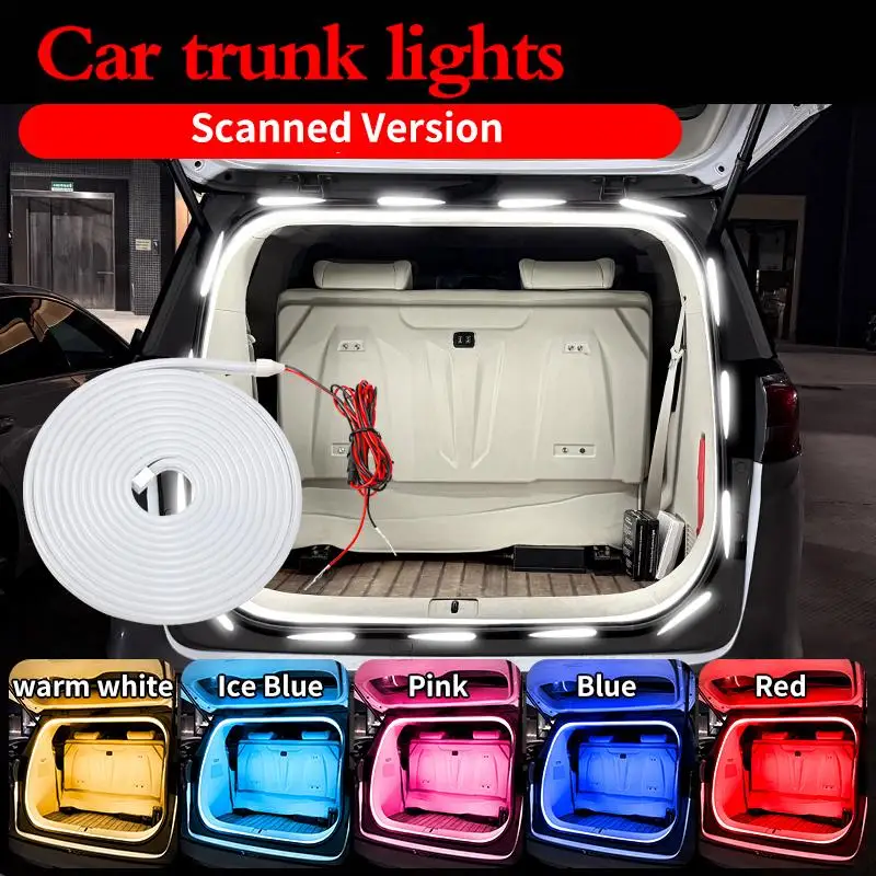 LED Dynamic Flowing Light Strip Multi-function Automatic Tail Box Light Car Trunk Ambient Strip For Truck Trunk Decor I5B2