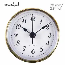 MCDFL-reloj redondo con números árabes, accesorio de movimiento de cuarzo, cabecera antigua romana, decoración de escritorio, piezas de bricolaje, 70mm, 2,8 pulgadas