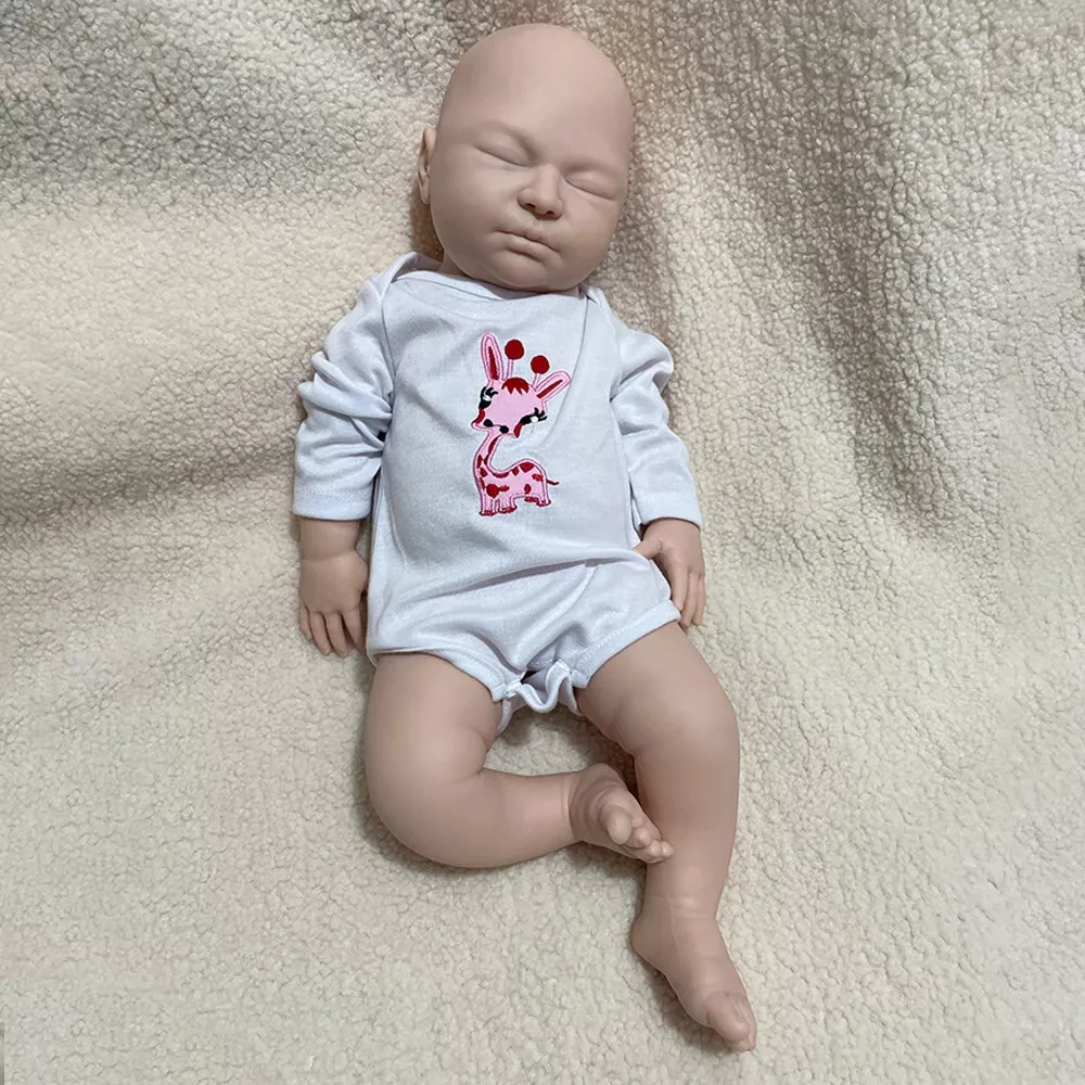 Realistische ongeverfde 22 inch full body siliconen reborn pop DIY blanco pasgeboren baby meisje floppy gewogen pop voor kunstenaar schilder