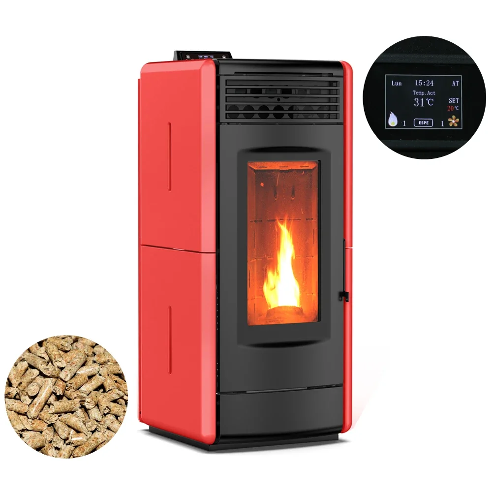 New Trend KF1201A China Factory Direct Sale Room Heating Heater 12kw Cast Iron Pellet Stove Fireplace for House