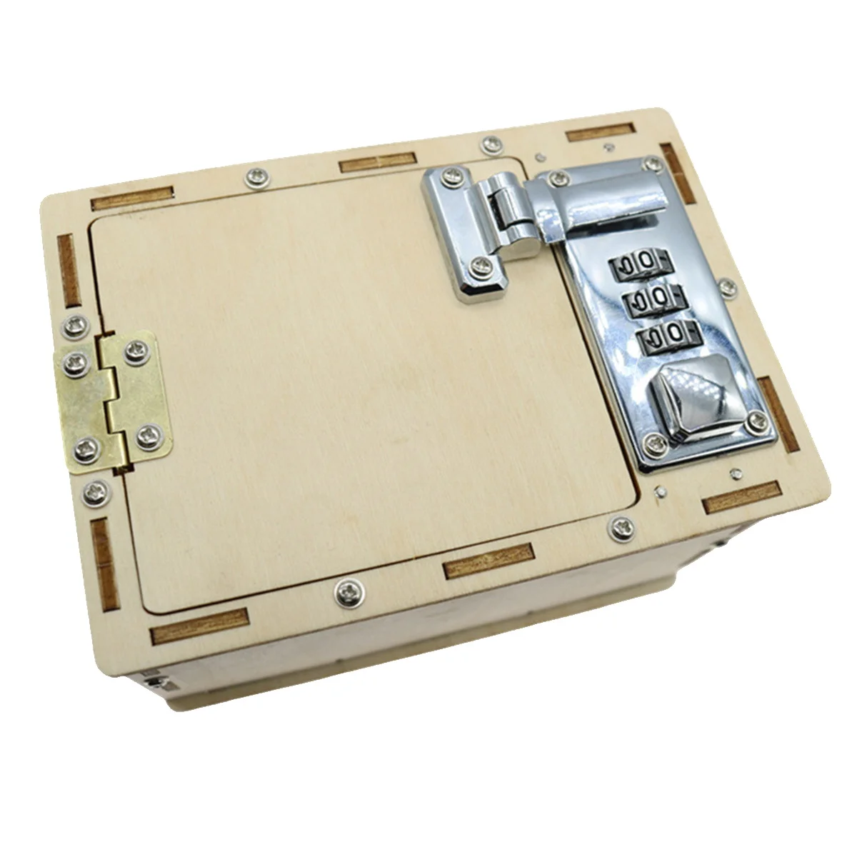 

1Set DIY Password Box Made of Natural Wood Material Square Shape Not Deformed Ideal for Kids Early Education Handicraft Activity