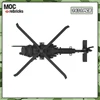 MOC HH-60G 포장 독수리 헬리콥터 빌딩 블록, 공군 전투 무기 모델 벽돌, 데스크탑 디스플레이 장난감, 어린이 퍼즐 선물 6