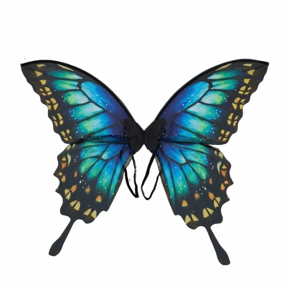 Creative Adults Kids Fairy Wings Lightweight Colorful Fairy Costume Wing Foldable Handmade Dress Up Wings Stage Performance