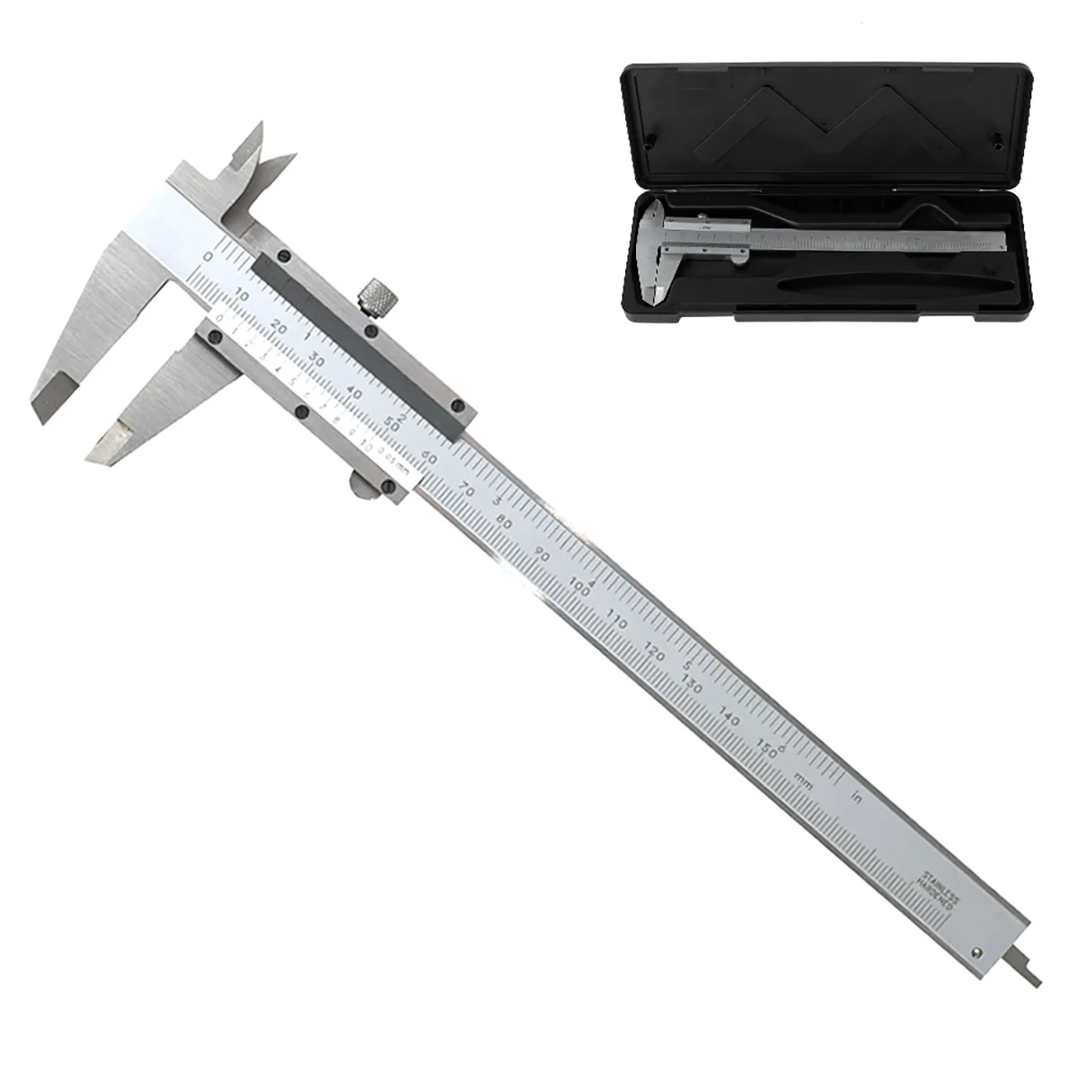 Vernier Caliper Metric 0-150mm Range High Precision 0.02mm Caliper Digital Caliper Gauge Micrometer Professional Gauge Measuring