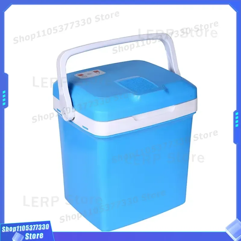 Hot Sale OEM Factory 26L Blue Color AC 220V DC 12V Logo Customzition Electric Camping Cooler Box