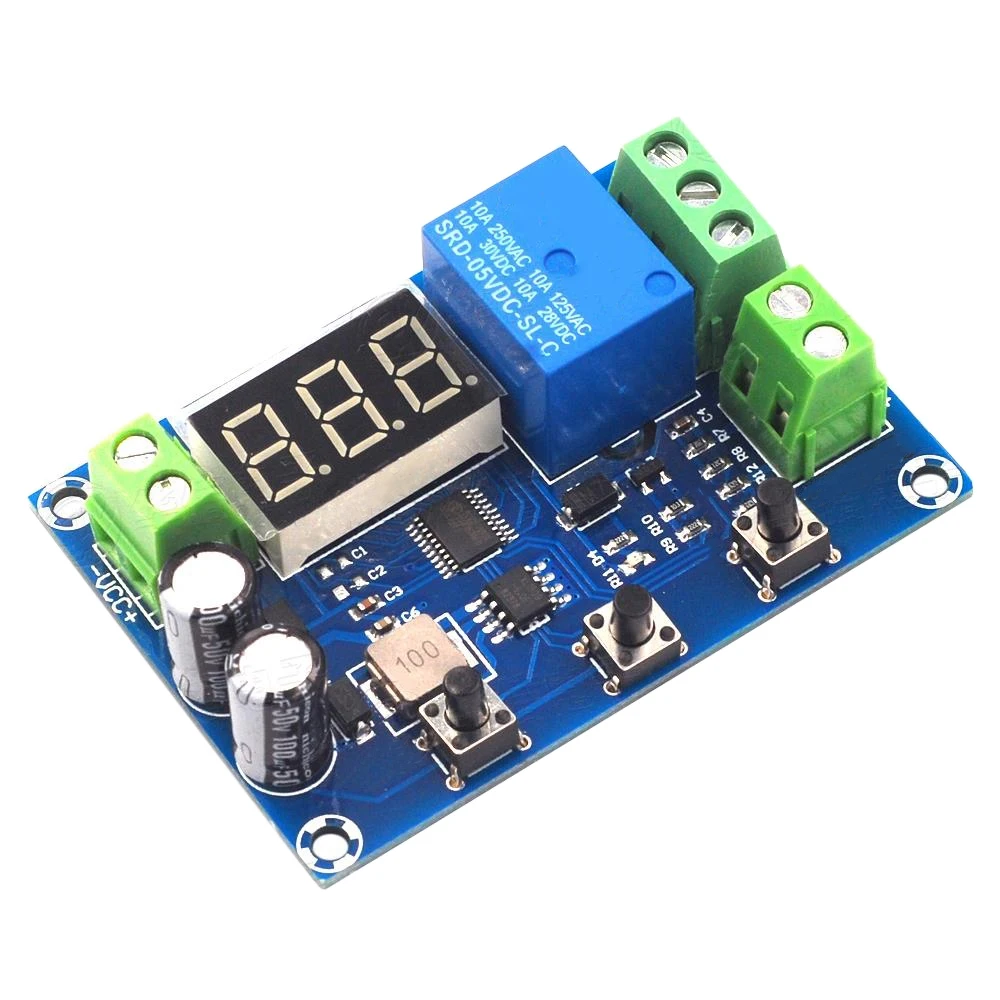 Bateria carga descarga módulo com voltímetro, subtensão sobretensão proteção temporização função, HCW-M631, DC6-40V