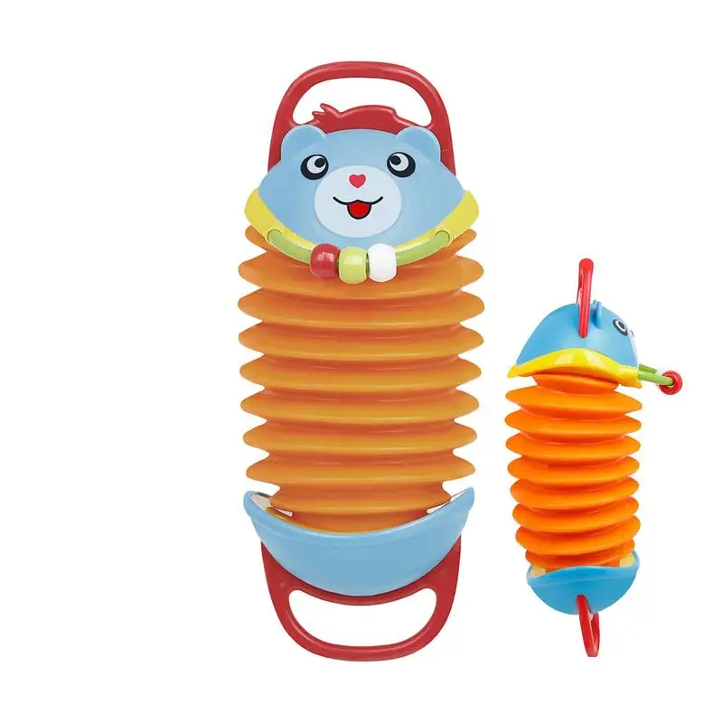 Toy Accordion Adorable Bear Accordion Musical Instrument Cartoon Hand Grip Toy Early Development Toy for Boys Girls Musical