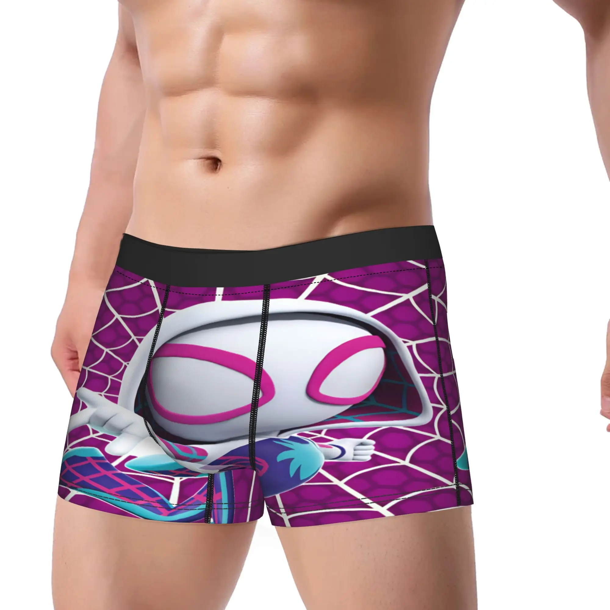 Spider Ghost Gwens Underwear  Men Shorts Briefs Elastic Boxershorts Trenky Custom DIY Large Size Underpants