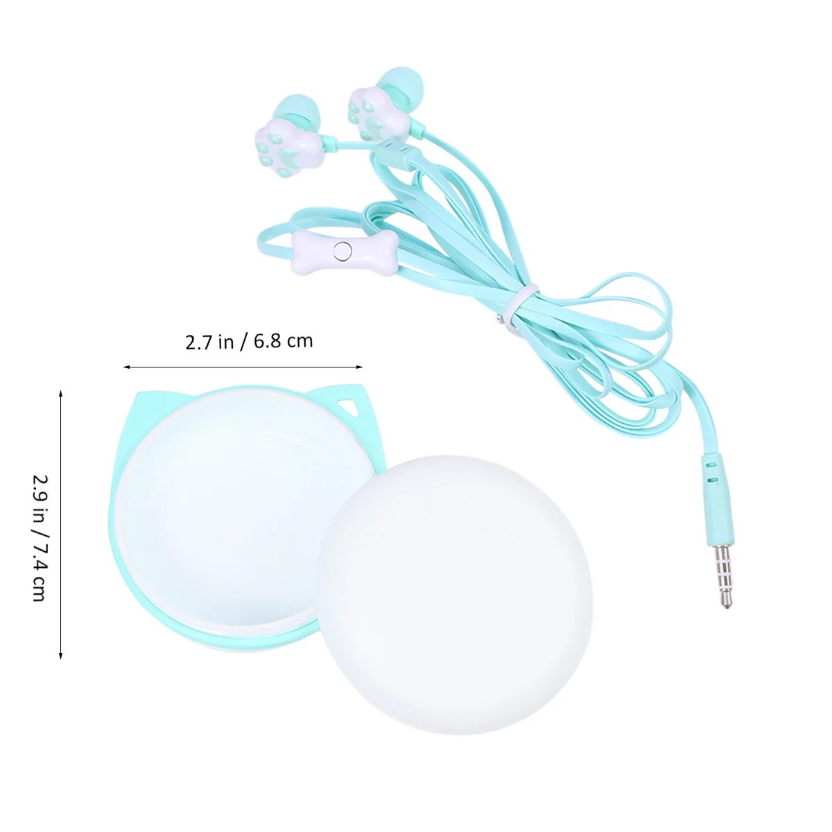 

Kitten Claw Earphones Cartoon Headset For 3.5Mm Jack Support Phone Portable Audio Device Cartoon Storage