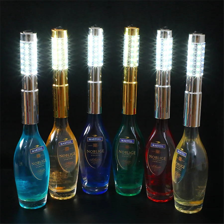 2023 New Rechargeble LED Strobe Baton Champagne Wine Bottle Flashing Stick Glow Lamp for KTV Bar Club Birthday Party Decoration