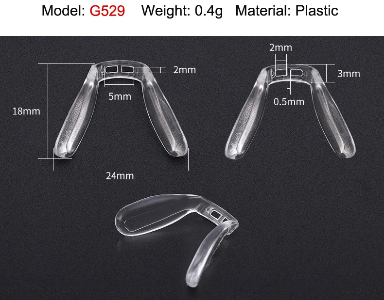 Soporte antideslizante para gafas, almohadilla para la nariz, accesorios para SILLÍN, 10 unidades