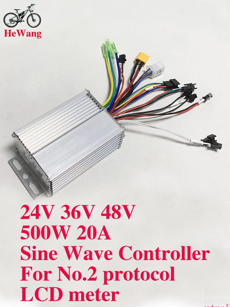 AliExpress NONE 24V 36V 48V 20A E-Scooter Brushless Motor Controller Three-mode Sine Wave 350W 500W for KUGOO M4 E-Bicycle No. 2 Protocol Meter