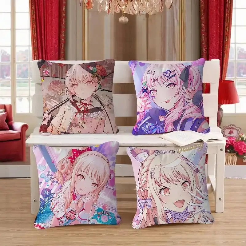 

A-Akiyama M-Mizuki Cushion Cover Car Throw Pillow Case For Sofa Car Christmas Gift 40x40cm 45x45cm