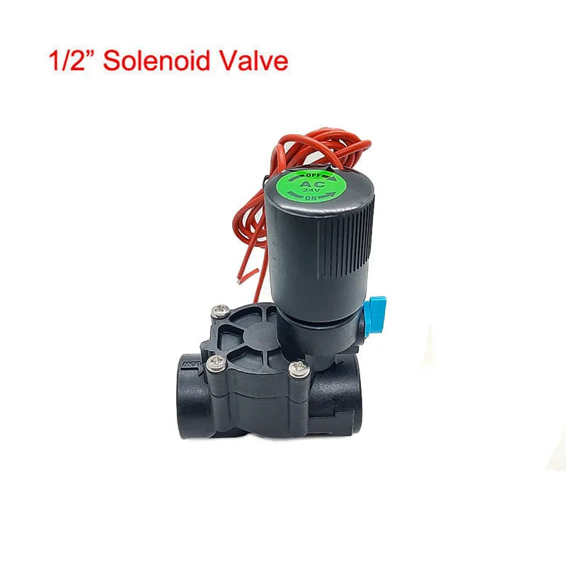 Imagem -04 - Válvula Solenóide de Água com Ajuste de Fluxo 220v 12v 24v Válvulas Solenóides Normalmente Fechadas para Irrigação do Jardim 1