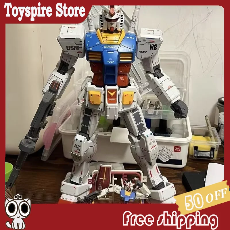 【En stock】Daban Mega 1/48 Rx-78 Kit de modelo de ensamblaje con adhesivos de agua, figura de acción, kit de modelo de plástico, juguetes personalizados para aficionados