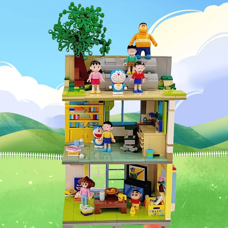 

Keeppley Doraemon Building Blocks Cement Pipes Time Machine Series Puzzle Toys Children's Toys Crayons Shin Chan Holiday Gifts