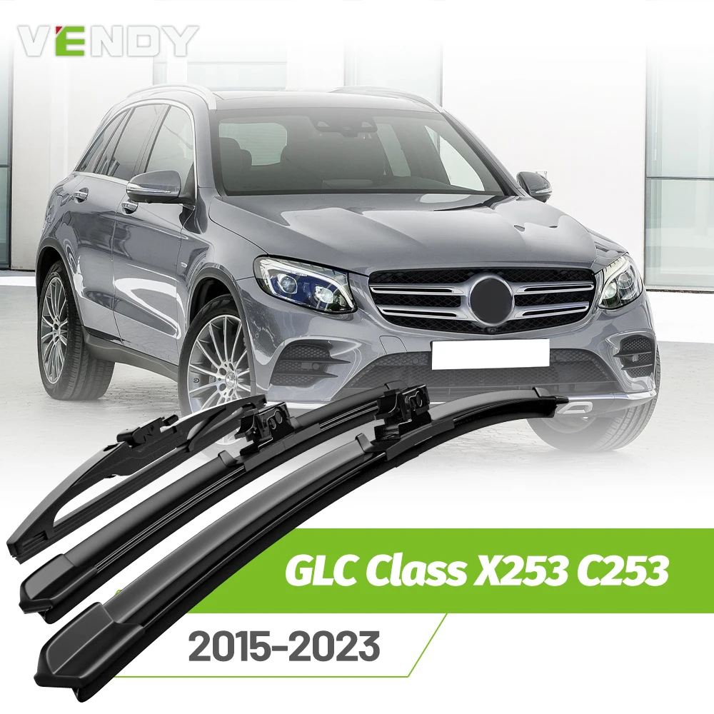Vordere und hintere Wischerblätter-Set für Mercedes-Benz GLC-Klasse X253 C253 2015-2023 Windschutzscheiben-Regenbürsten 22"+22"+12"