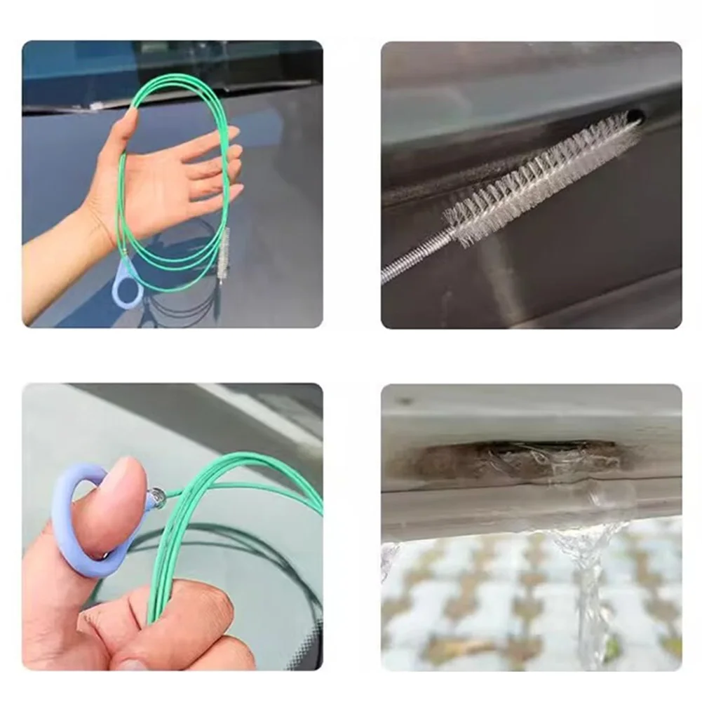 3mDrain Hole Cleaning Brush Flexible Car Drain Dredge Sunroof Cleaning Scrub Brush Tool Accessories Skylight Drain Pipe Brush