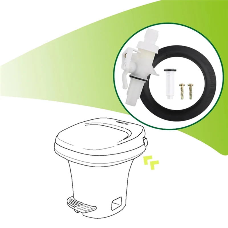 HLZS-13168 RV Toilet Water Valve Kit Professional Easy Installation Replacement For Aqua Magic IV Toilets High And Low Models