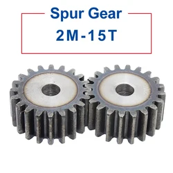 Flat Gear 2M15T Teeth Outer Diameter 34 mm Bore 10 mm Low Carbon Steel Motor Gear  Teeth Thickness 20 mm For Tramission Part
