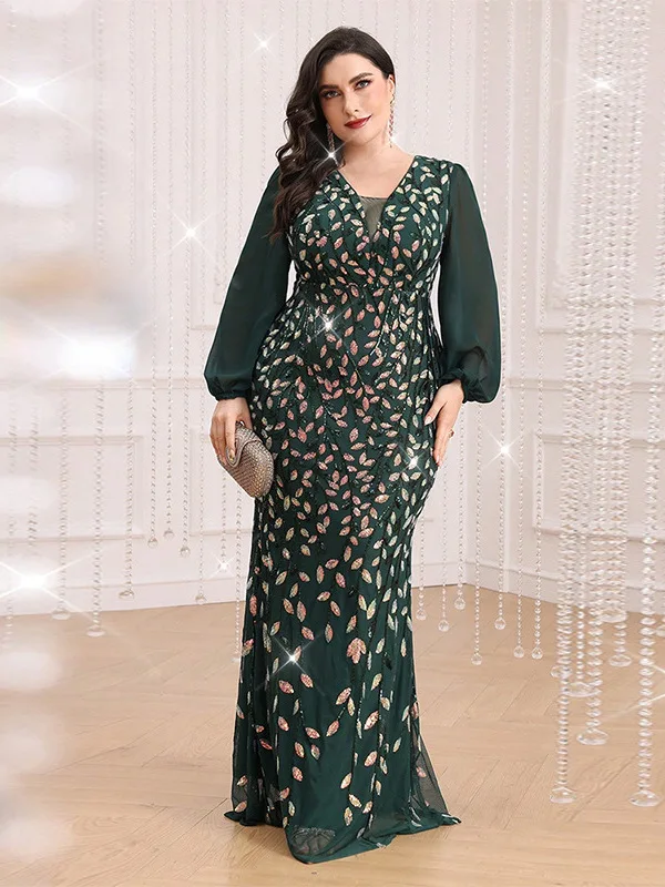 

KYP88 модное вечернее платье с v-образным вырезом и блестками, облегающее платье больших размеров, сексуальная юбка с запахом, полиэфирное волокно, высокая талия