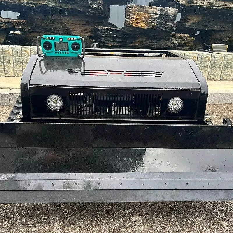 Waterproof High Productivity Commercial Crawler Robot Mower Remote Slope 900mm Cut Width 10-70 All Terrain Grass Cutter